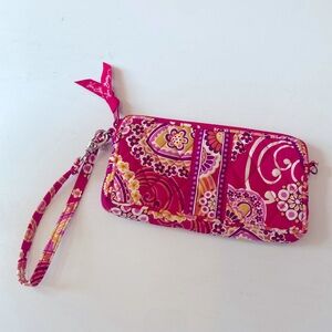 Vera Bradley Raspberry Fizz Wristlet Pouch (retired pattern)